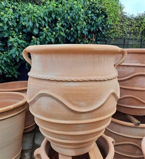 Sparta Cretan Terracotta Pot Planter Handmade In Crete Available In