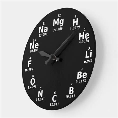 Periodic Table Science Elements Custom Wall Clock Zazzleca Custom