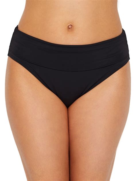 Sunsets Sunsets Womens Black Fold Over High Waist Bikini Bottom Style