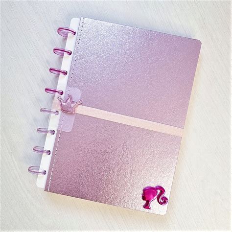 Caderno Octo De Disco Capa Dura Brilho Barbie Tam P A Papelaria