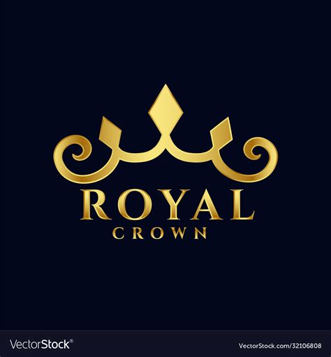 Royal crown logo concept premium icon design Vector Image