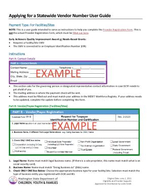 Fillable Online Applying For A Statewide Vendor Number User Guide