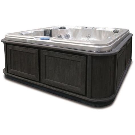 OC Person V Hot Tub Lounger Spa With Jets Smoke Base Snow White Shell