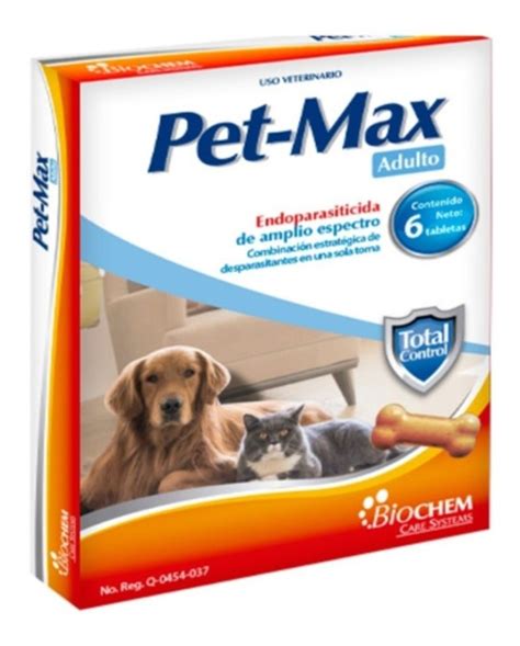 Desparasitante Para Perro Y Gato Pet Max Adulto Tabletas Mercadolibre