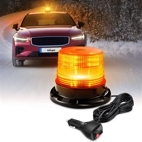 Linkitom Led Strobe Light 12v 24v Amber 40 Led Warning Safety Flashing Beacon