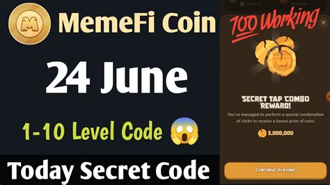 Memefi Secret Code June Tap Earn Million Coin Memefi Tap And Earn