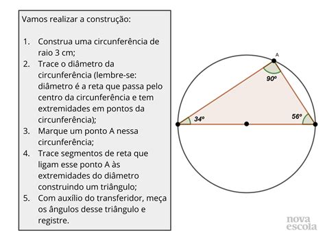 Triângulo retângulo inscrito na circunferência Planos de Aula 9º Ano