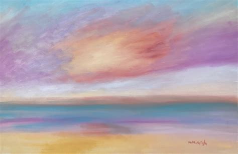 Sunset Original Oil Painting - oil on canvas, in Landscapes/Seascapes