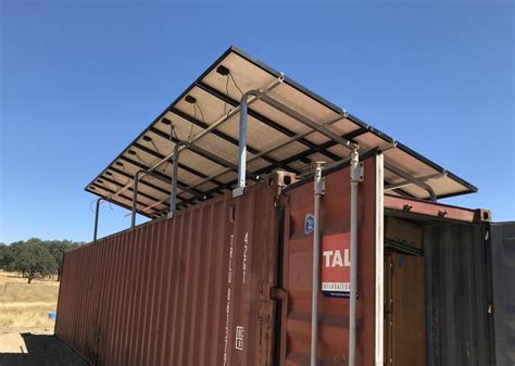 Shipping Container Solar Roof Support 40ft X 8ft Sunnycal Solar Inc