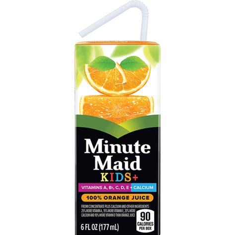 Minute Maid Orange Juice Kids Plus Carton, 6 fl oz | Shop | Superlo Foods