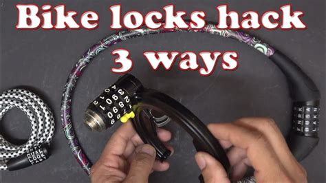 3 Ways To Hack Open Bike Locks Without Combination Key YouTube