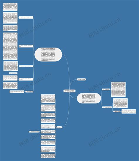 个人销售工作总结 思维导图模板 Treemind树图