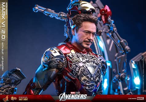 Iron Man Suits Up With Deluxe Gantry Scale Hot Toys Figure Set