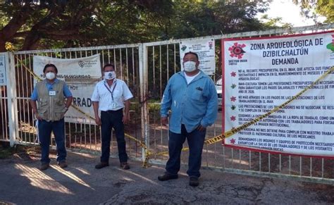 Archaeological zones’ workers protest before INAH about working conditions - The Yucatan Times