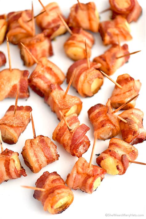 Bacon Wrapped Pineapple Bites Recipe She Wears Many Hats