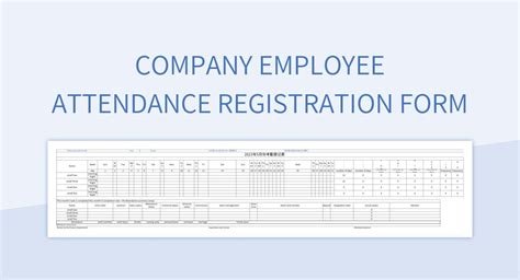 Free Employee Attendance Registration Templates For Google Sheets And