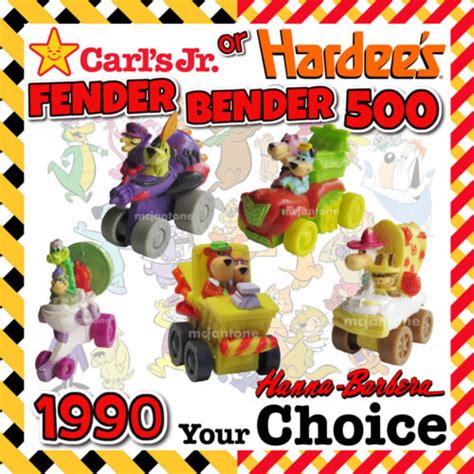 Carls Jr Hardees 1990 Fender Bender 500 Race Car Hanna Barbera Your