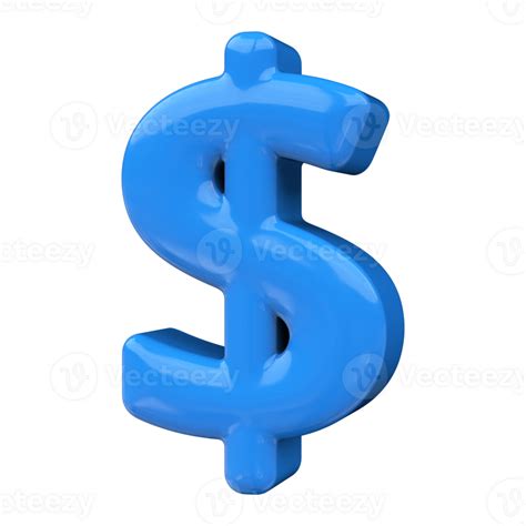 Blue 3d Dollar Symbol 46645625 Png