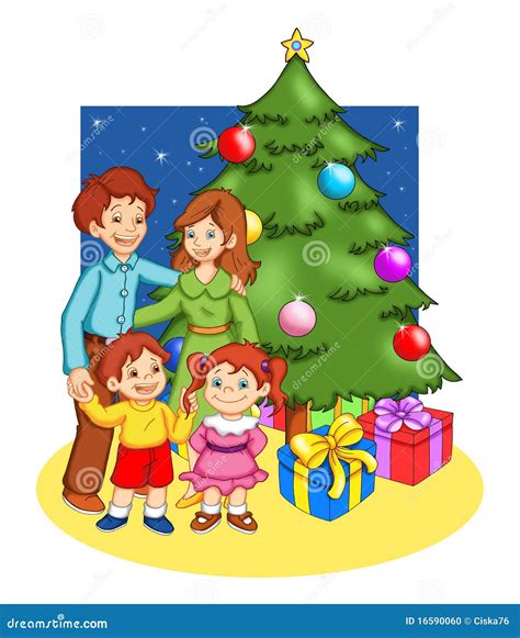 La Navidad En Familia Foto de archivo - Imagen: 16590060