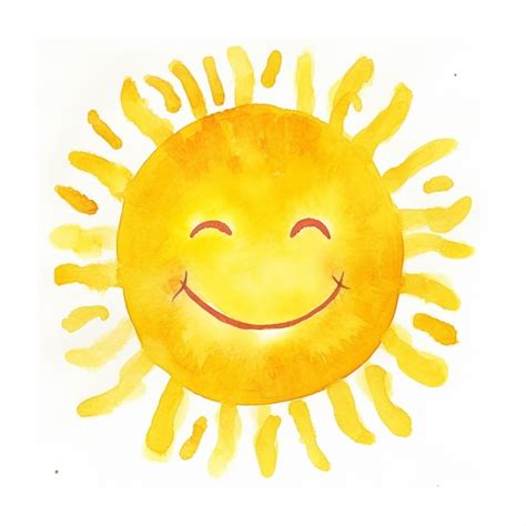 Premium Photo There Is A Yellow Sun With A Smiling Face Painted On It