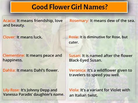 Flower Names For Girls With Meanings A To Z List