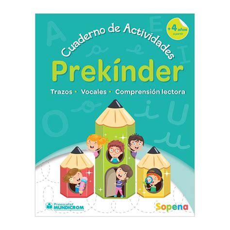 Cuaderno De Actividades Prekinder Sopena Librer A Icaros