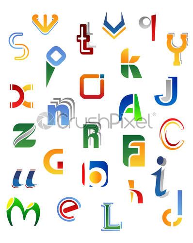 Full alphabet symbols - stock vector 6695735 | Crushpixel