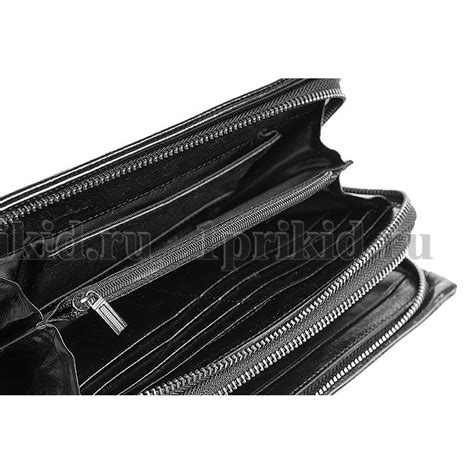 ARMANI(Армани) барсетка кошелек натуральная кожа цвет чёрный 21x4x11см ...