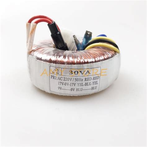 30W 30VA Toroidal Transformer 220V 50Hz Input 17V 0 17V 9V Output