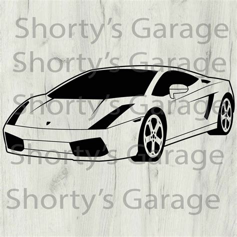 Lamborghini Gallardo Vector Svg Png Dxf Cricut Cut And Etsy