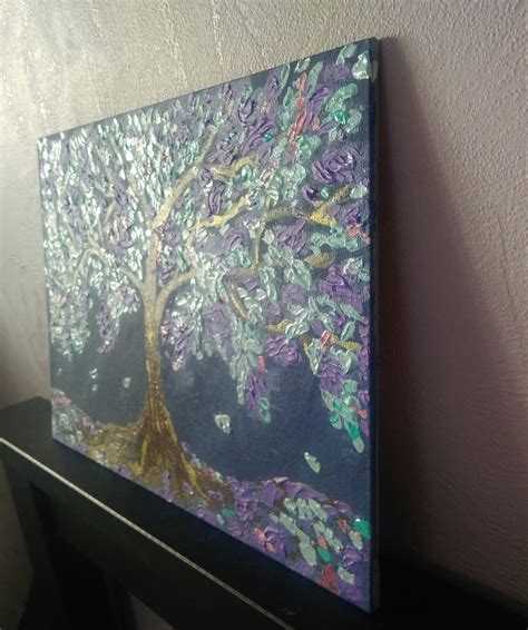 Baum Malerei Acryl Baum Des Lebens Wanddekoration Baum Home Etsy