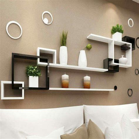 Pin By Gladys Paulino On Sala Floating Shelves Living Room Wall