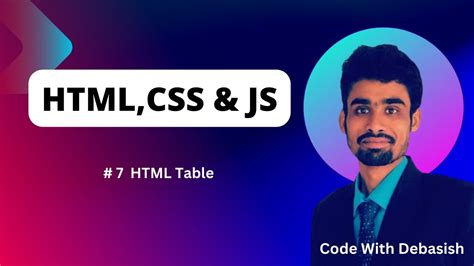 How Make Html Table Youtube