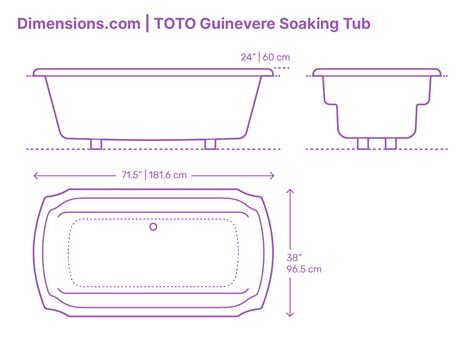 TOTO Neorest Freestanding Bathtub Dimensions & Drawings | Dimensions.com