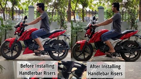 Installing Handlebar Riser On Tvs Apache Rtr 160 4v Touring Handlebar Modification For Any