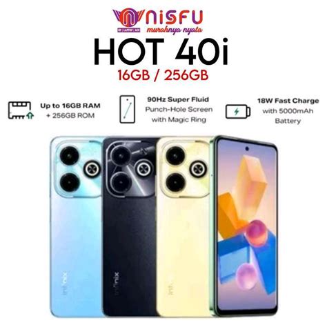 Jual Infinix Hot I Gb Gb Gb Nfc Hz Punch Hole Screen Mp Dual Camera Mp