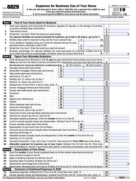 Form 8829 Fillable - Printable Forms Free Online