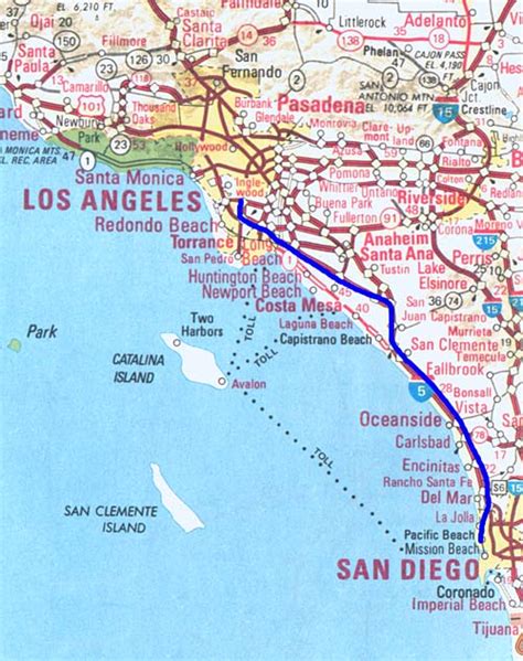 Los Angeles To San Diego Map - Map