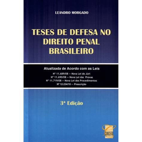 Livro Teses De Defesa No Direito Penal Brasileiro Submarino