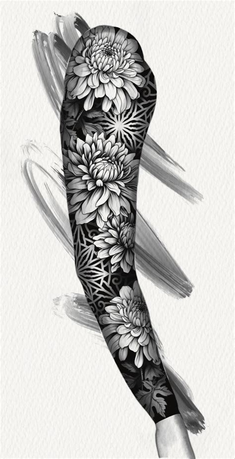 Pin by greg labarbera on asian floral tattoo sleeve black ink tattoos ...