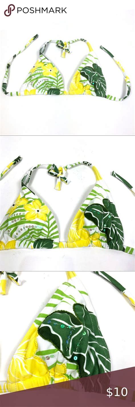 Cia Maritima Slide Triangle Bikini Top Yellow Cia Maritima Yellow