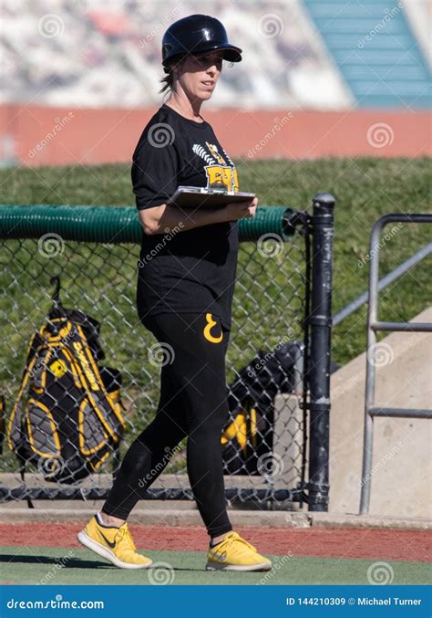 Softball Coach editorial stock image. Image of women - 144210309