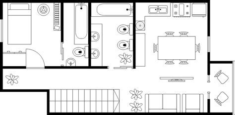 Rectangular House Floor Plan | 업무용 오피스 평면도 Template