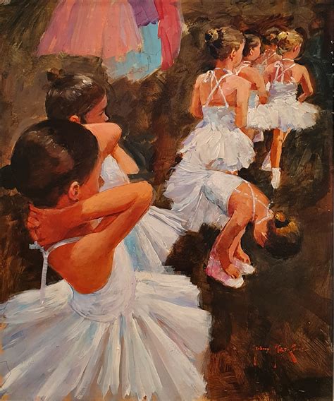 John Haskins The Ballet Dancers Impressionist Painting No Naked Walls