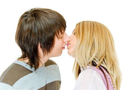 First kiss stock image. Image of couple, lifestyle, cheerful - 8034717