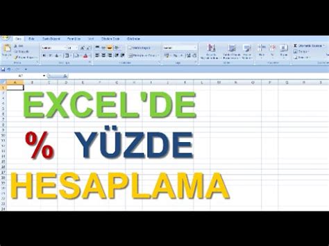 Excel Dersleri Excelde Y Zde Hesaplama Youtube