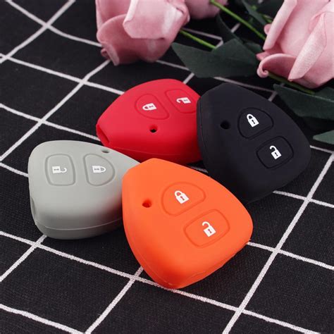 Buy 2 Buttons Silicone Key Case Shell Cover Fit For TOYOTA Corolla