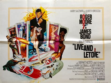 Original Live and Let Die Movie Poster - James Bond - 007 - Roger Moore