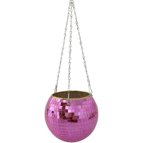 Pot De Fleurs Suspen E En Forme De Boule Disco Avec Cha Ne Et