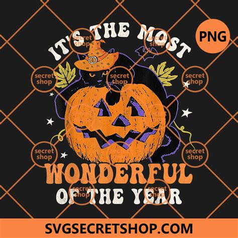 It S The Most Wonderful Time Of The Year Black Cat Halloween Png Cat